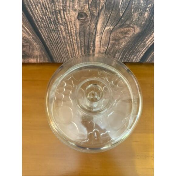 Fruit Embossed Cakeplate & Dome Set Clear Elegant Design 12" - Picture 4 of 7